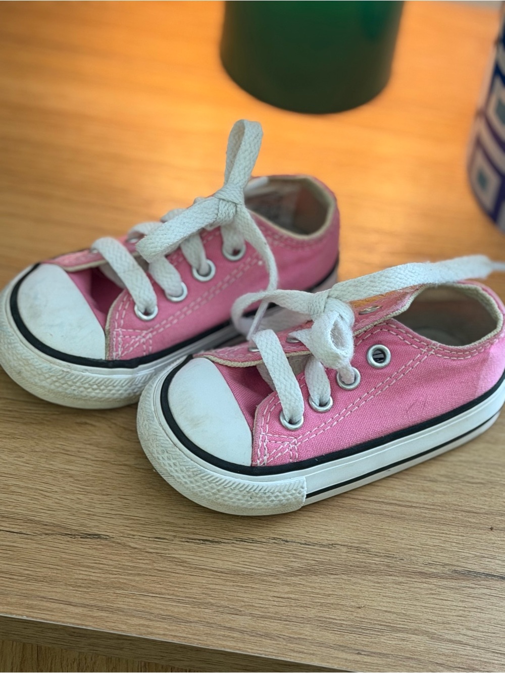 Toddler Converse Pink Canvas Lace-Up Sneakers